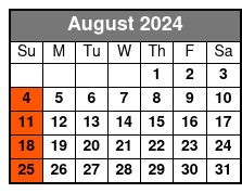Sightseeing Cruise August Schedule