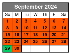 New Orleans Sightseeing Flight September Schedule