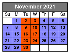 Whitney Plantation Tour November Schedule