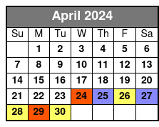 Large Airboat Tour April Schedule