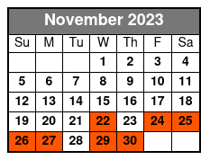 17:00 November Schedule