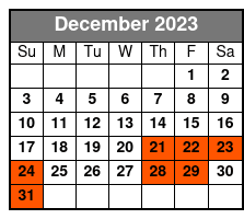9:40am Tour December Schedule