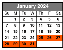 9:40am Tour January Schedule