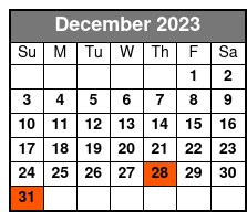 12:10pm Tour December Schedule