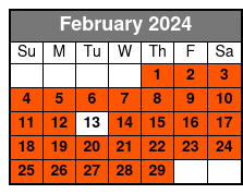 2:10pm Tour February Schedule
