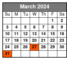 2:10pm Tour March Schedule