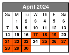 2:10pm Tour April Schedule