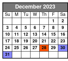 City of New Orleans Tour December Schedule