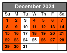 Whitney Plantation December Schedule