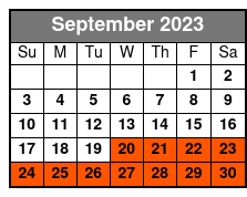 Pm Tour September Schedule