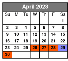 Small Group Airboat Swamp Tour April Schedule