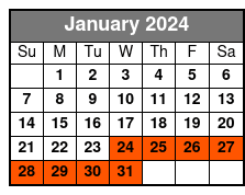 11am Departure -Public Tour January Schedule
