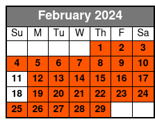 10am Tour February Schedule