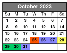 Laura Plantation Tour October Schedule
