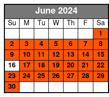 4:15pm Departure June Schedule