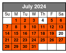 4:15pm Departure July Schedule