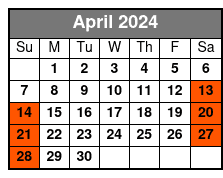 All Public Tour Options April Schedule