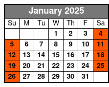 All Public Tour Options January Schedule