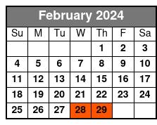 2pm Departure February Schedule