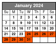 4pm Public Tour Option January Schedule
