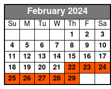 French Quarter Ghost Tour February Schedule