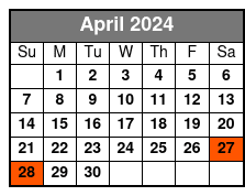 11am Departure Public Tour April Schedule
