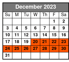 Electric Menu December Schedule