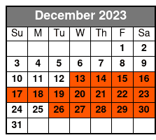 Lewd Spirits 5pm December Schedule