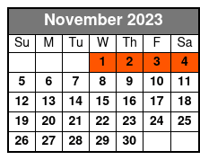 4:30pm With Transportation November Schedule