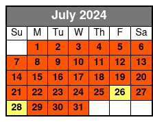 9:30am Tour July Schedule