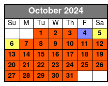 9:30am Tour October Schedule