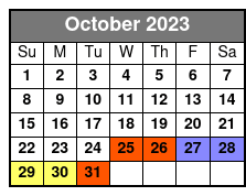 Garden Distric French Quarter Combo Bike Tour October Schedule