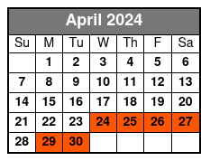 Laura Plantation April Schedule