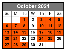 Jazz Cruise Only October Schedule