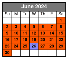 3hr City Tour June Schedule