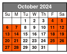 Larger Groups October Schedule