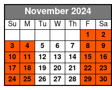 Larger Groups November Schedule