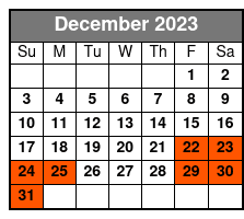 Private Urban Plantation and French Quarter Walking Tour December Schedule
