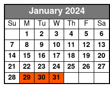 Destrehan Plantation Tour January Schedule