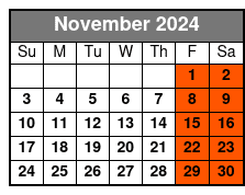 Start at WWII Museum November Schedule