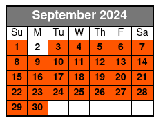 Standard Tour September Schedule