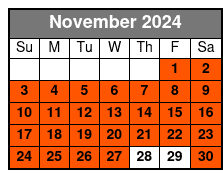 Standard Tour November Schedule