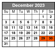 Pickup Time December Schedule