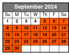 Departure September Schedule