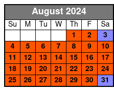 Boat Ride with Pick-Up August Schedule