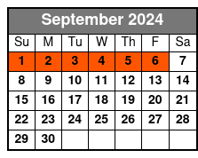 Boat Ride with Pick-Up September Schedule