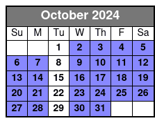 Whitney Plantation Tour October Schedule