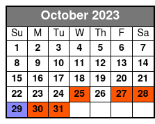 Garden District and Lafayette Cemetery Combo Walking Tour October Schedule