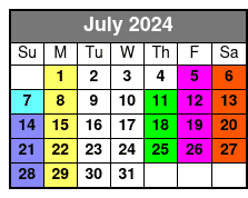 Jamnola New Orleans July Schedule