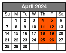 Family Friendly Snorkeling and Dolphin Tour April Schedule